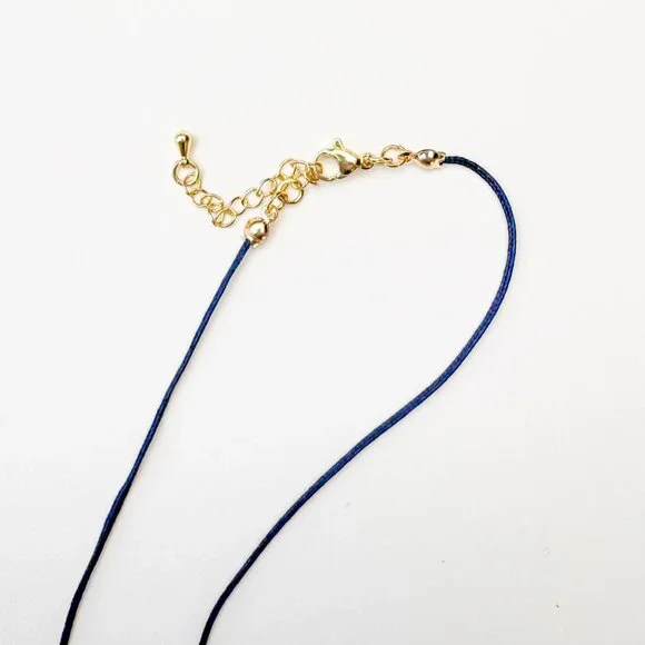 Recycled Glass Bead Necklace Ghana Satin Cord Colourful Minimalist Boho - Picture 4 of 9